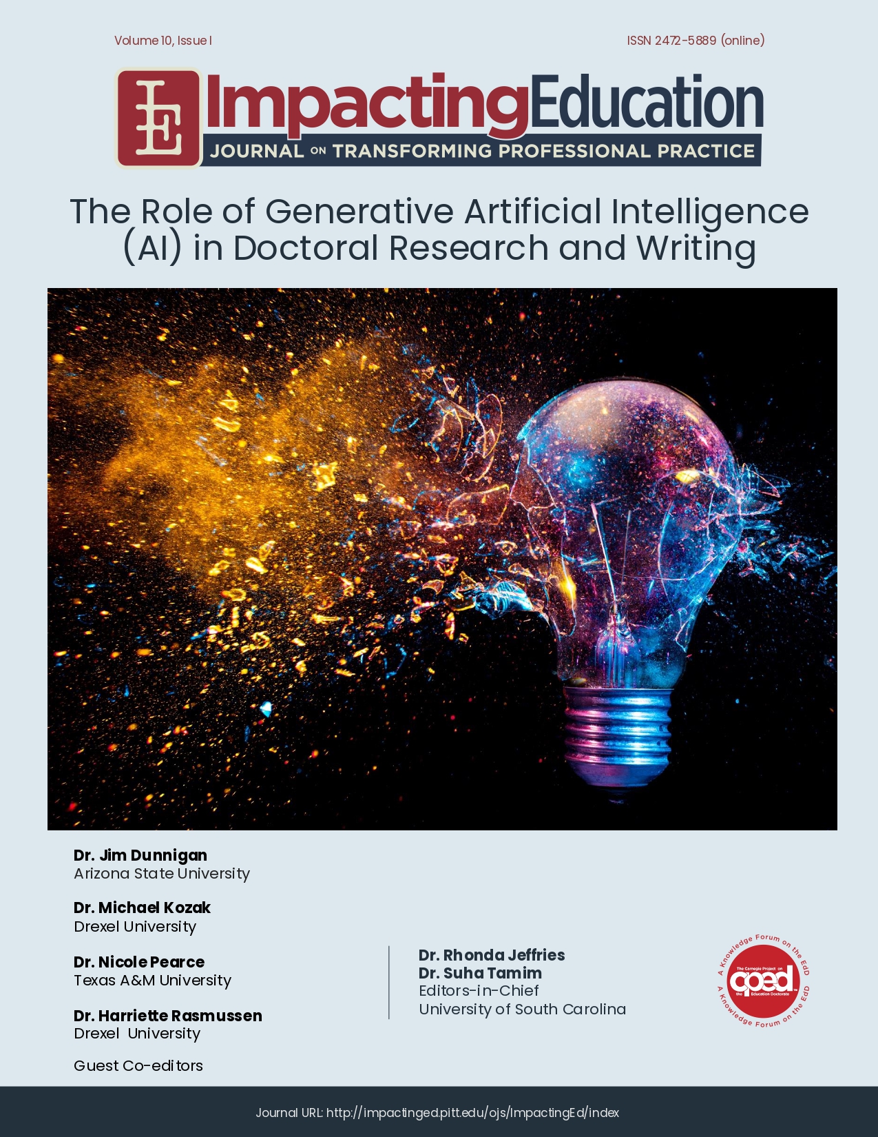 					View Vol. 10 No. 1 (2025): The Role of Generative Artificial Intelligence (AI) in Doctoral Research and Writing
				